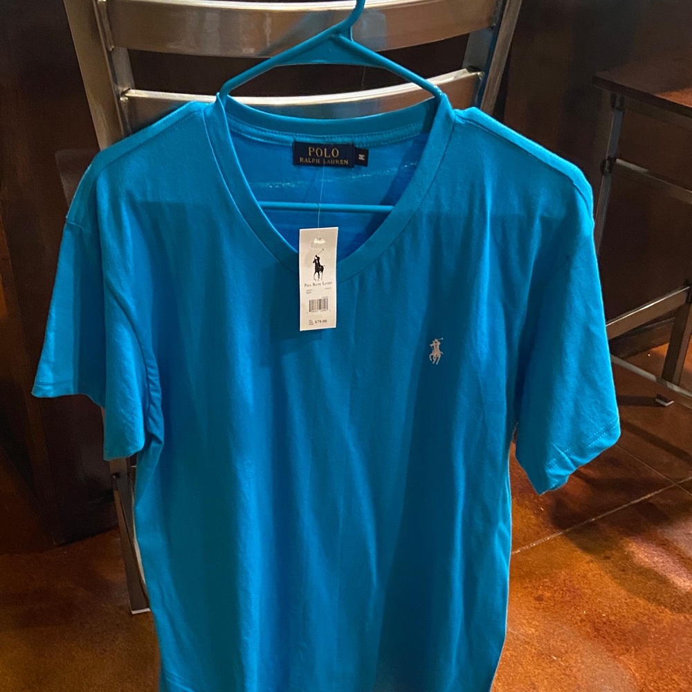 Polo by Ralph Lauren Men's Blue T-Shirt